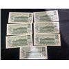 Image 9 : 7 Canadian $1 Banknotes, 1973, Serial Numbers ECM8059614–17, BAJ6693391–93
