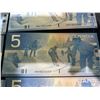 Image 9 : 10 Canada $5 Polymer Banknotes, Hockey Theme, Sequential Serial Numbers