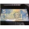 Image 2 : Bank of Canada $5 Polymer Bill, Serial HNV2805987