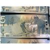 Image 4 : Consecutive Serial Number Canada $5 Polymer Banknotes, Lot of 6