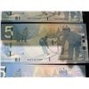 Image 5 : Consecutive Serial Number Canada $5 Polymer Banknotes, Lot of 6