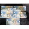 Image 1 : Canadian $5 Polymer Notes Sequential 6-Pack AOV2188600–AOV2188605