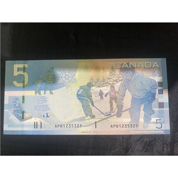 Canada $5 Polymer Banknote Hockey Scene APB1235321