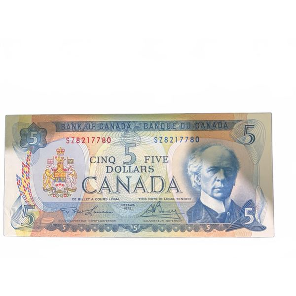 1986 Canadian $5 Banknote S78217780 Birds of Canada Series