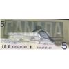 Image 3 : Consecutive 1986 Canada $5 Bills, Bird Series, Kingfisher, Lot of 6