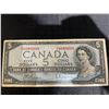 Image 1 : 1954 Canada $5 Banknote, Queen Elizabeth II, Devil's Face