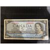 Image 1 : 1954 Bank of Canada $5 Note, Devil's Face, Serial 49069991