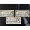 Image 1 : Three 1954 Canada $5 Banknotes, Landscape Back