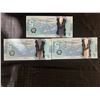 Image 1 : Three Canadian $5 Polymer Banknotes