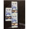 Image 2 : Three Canadian $5 Polymer Banknotes