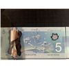Image 7 : Canadian $5 Polymer Notes, Sequential Serial Numbers, 18 Bills