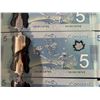 Image 8 : Canadian $5 Polymer Notes, Sequential Serial Numbers, 18 Bills