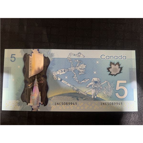 Canadian $5 Polymer Banknote, Series INC5089941