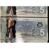 Image 11 : Sequential Polymer Canadian $5 Banknotes Lot of 12 (Individual Bills)