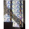 Image 13 : Sequential Polymer Canadian $5 Banknotes Lot of 12 (Individual Bills)