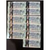 Image 1 : Sequential Polymer Canadian $5 Banknotes Lot of 12 (Individual Bills)