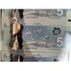 Image 4 : Sequential Polymer Canadian $5 Banknotes Lot of 12 (Individual Bills)
