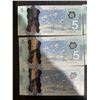 Image 2 : Sequential Series of 14 Canadian $5 Polymer Banknotes