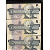 Image 2 : Consecutive 1991 Canada $5 Notes Lot of 3 - ANS8273501-503