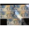Image 2 : 5 Canadian $5 Polymer Banknotes Sir Wilfrid Laurier