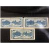 Image 2 : 1954 Canada $5 Banknotes Lot of 3, Bank of Canada