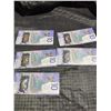 Image 1 : Consecutive Canada Polymer $10 Banknotes FTW3626783–FTW3626787, Set of 5