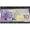 Image 2 : Canada $10 Banknote, 2001, Polymer, Serial FDT8673126