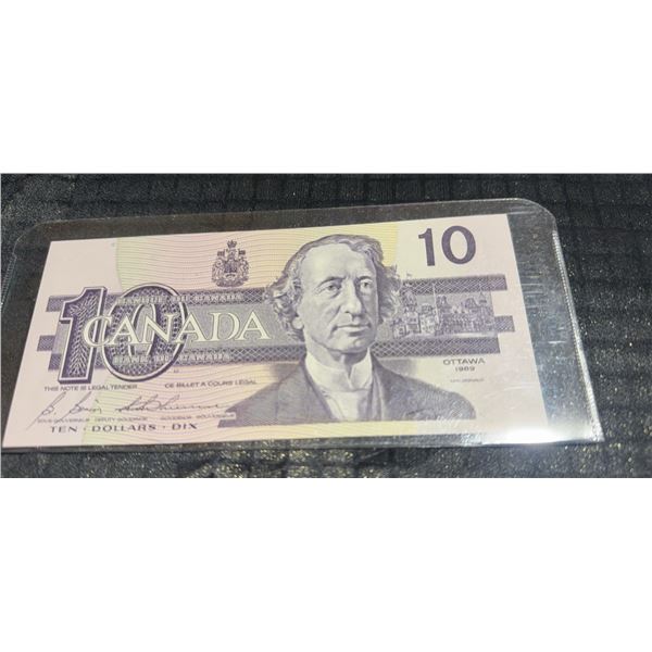 1989 Canada $10 Dollar Bill, BDV5780360, Osprey Reverse