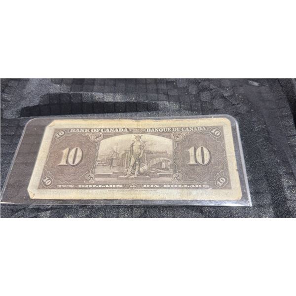 1937 Bank of Canada $10 Note, King George VI, EF Series E/2 4759713