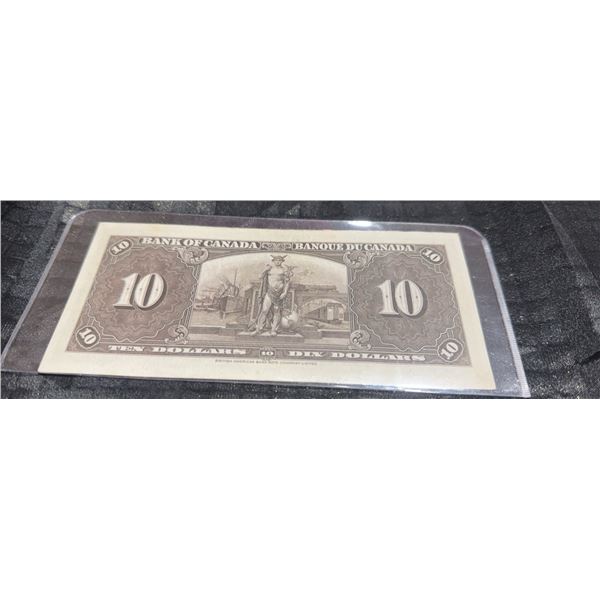 1937 Bank of Canada $10 Bill, Serial #9772749