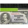 Image 3 : 1954 Bank of Canada $10 Bill, Serial BD4014638, King George VI