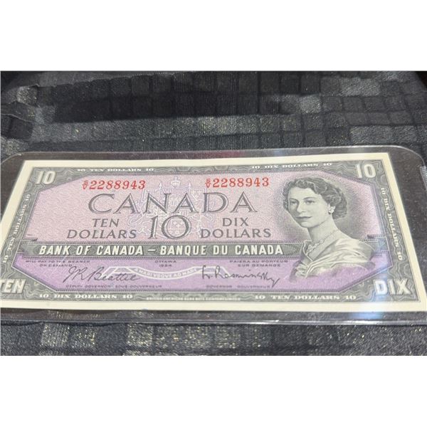 1954 Bank of Canada $10 Note, Queen Elizabeth II, S/N 2288943