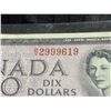 Image 3 : 1954 Bank of Canada $10 Bill, Devil's Face, QEII, Serial 2999619