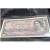 Image 1 : 1954 Bank of Canada $10 Bill, Devil's Face, Serial 8936245
