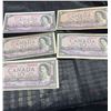 Image 1 : 1954 Bank of Canada $10 Notes, Lot of 5, Modified Portrait