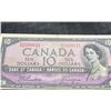 Image 2 : 1954 Bank of Canada $10 Notes, Lot of 5, Modified Portrait