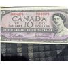 Image 4 : 1954 Bank of Canada $10 Notes, Lot of 5, Modified Portrait