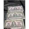 Image 2 : 1937 Bank of Canada $10 Notes (3), King George VI, Series BC-24a