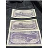 Image 1 : 3 Canada 1954 $10 Banknotes, Devil's Face, Bank of Canada