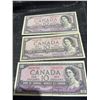 Image 2 : 3 Canada 1954 $10 Banknotes, Devil's Face, Bank of Canada