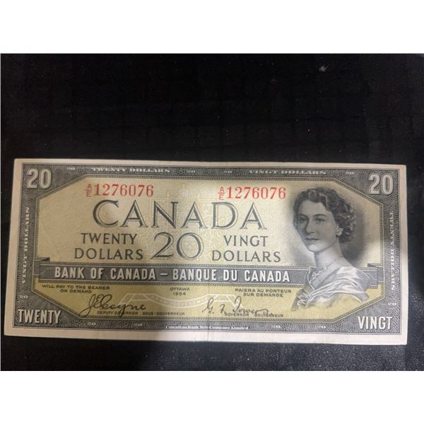 1954 Canada $20 Banknote, Devil’s Face, A1276076