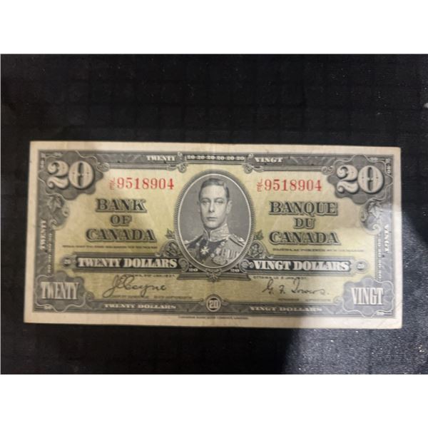 1937 Bank of Canada $20 Note King George VI