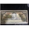 Image 1 : 1937 Canada $20 Banknote King George VI Bilingual