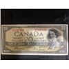 Image 1 : 1954 Bank of Canada $20 Bill, Beattie-Coyne, A/B Serial 1141884