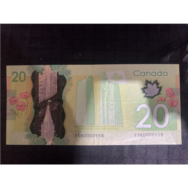 2015 Canada $20 Commemorative Polymer Banknote FSB0000558