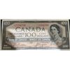 Image 1 : 1954 Bank of Canada $100 Banknote, Modified Portrait