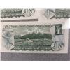 Image 11 : 5 Sequential 1954 Canadian $1 Banknotes