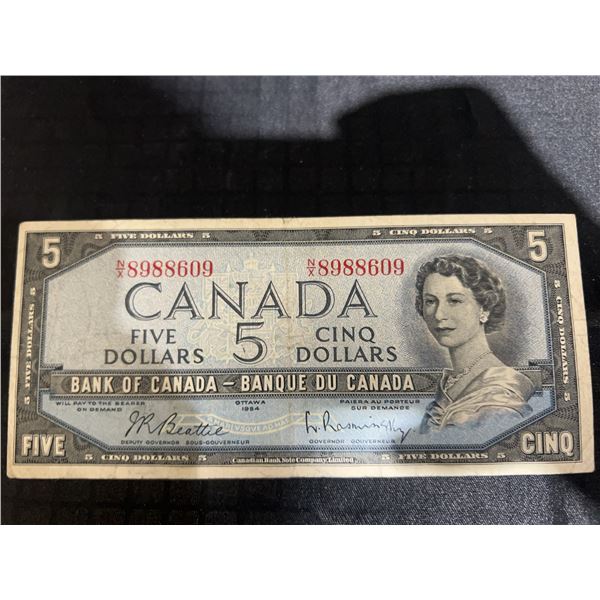 1954 Canada $5 Banknote, Queen Elizabeth II