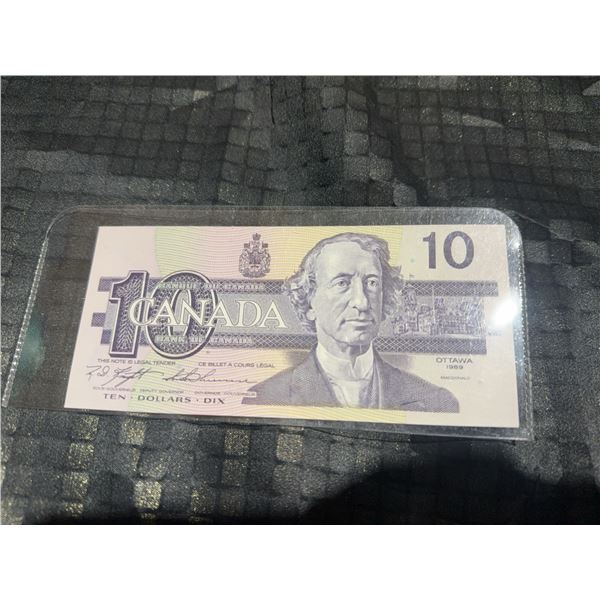 1989 Canada $10 Bill, BEG7278086, Sir John A. Macdonald, Osprey, Ottawa