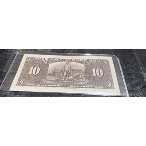 1937 Bank of Canada $10 Bill, Serial #9772749